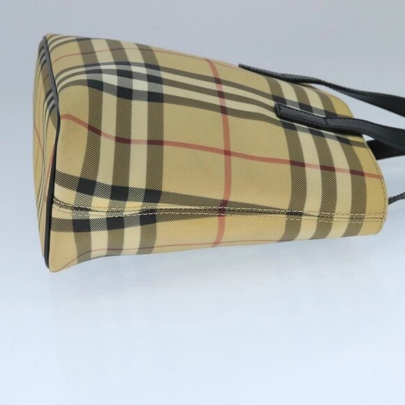 BURBERRY Nova Check Hand Bag PVC Beige Auth - Picture 3 of 16